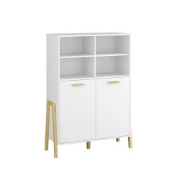 Γραφείο HO SHELF Λευκό-με Γραφίτη Μοντέρνα Σχεδίαση 120x55x85εκ