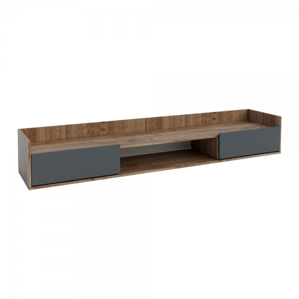 Έπιπλο TV Callisto Σκούρο Δρυς-Γραφίτης 200x40x30cm
