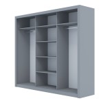 Ντουλάπα Grandio Γκρι 250x60x215cm Ντουλάπα Grandio Γκρι 250x60x215cm
