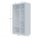Ντουλάπα Linea Λευκή 120x60x215cm