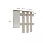 Κρεμάστρα Reno με Καθρέπτη Cashmere 100x10x90cm