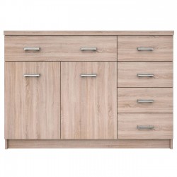 Μπουφές ΚΟΜ 2D5S 120x33x85, Sonoma, με 5 Συρτάρια  TO-KOM2D5S