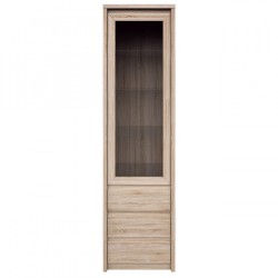 Βιτρίνα Norton 57x44x210 Σονόμα, Γυάλινη Πόρτα, 3 Συρτάρια TO-NORT1W3S