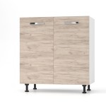 CHARLOTΤE Ντουλάπι Νεροχύτη 80x46.5x82εκ με μεταλλικά χερούλια Δρύς SO-CD80SO CHARLOTΤE Ντουλάπι Νεροχύτη 80x46.5x82εκ με μεταλλικά χερούλια Δρύς SO-CD80SO