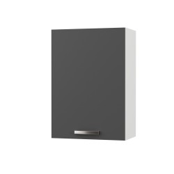 CHARLOTΤE Πάνω Ντουλάπι 50x30.5x71.8εκ με μεταλλικά χερούλια Γραφίτης SO-CV50GR