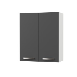 CHARLOTΤE Πάνω Ντουλάπι 60x30.5x71.8εκ με μεταλλικά χερούλια Γραφίτης SO-CV60GR