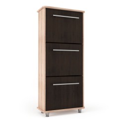 Παπουτσοθήκη Niag 580, 58x26. 5x132, Wenge-Sonoma, 3 Ντουλάπια για Παπούτσια, SO-NIAG5803DS