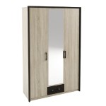 Ντουλάπα Scarlet 3D 136x58x212cm Με Καθρέπτη και MDF Διακόσμηση, Sonoma-Wenge SO-SCARLET3D Ντουλάπα Scarlet 3D 136x58x212cm Με Καθρέπτη και MDF Διακόσμηση, Sonoma-Wenge SO-SCARLET3D