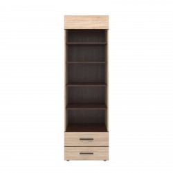 Βιβλιοθήκη Solo 2S 60x41x197 Sonoma με Wenge και MDF Καμπυλωτό τελείωμα TO-SOLO2S