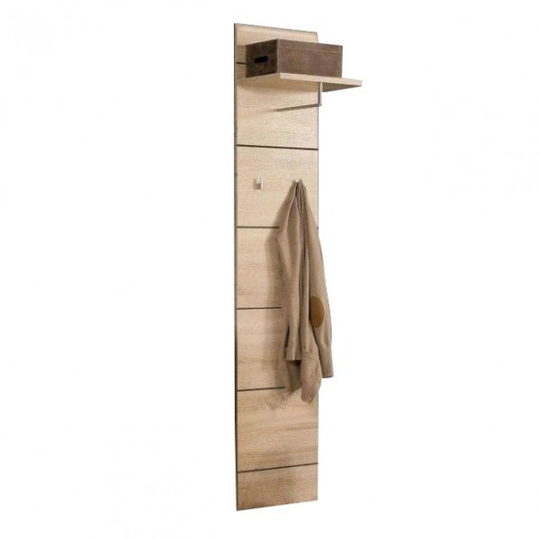 Κρεμάστρα Solo 40x30x194cm Sonoma με λεπτομέρειες Wenge και MDF Καμπυλωτό τελείωμα TO-SOLOHANG