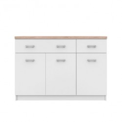 Top Mix Μπουφές 120x33x85cm Λευκό-Sonoma με 2 Συρτάρια TO-TOP3D2SW