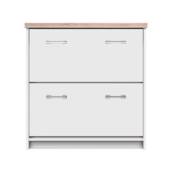 Παπουτσοθήκη Top Mix 80x27x85cm Λευκή-Σονόμα, 2 συρτάρια ειδικά για παπούτσια  TO-TOPBUT2KW