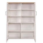 VERNE BITPINA 114.8x37.2x153cm χρώμα Λευκό/Φυσικός Δρυς. TO-VERNEWIT2W2D