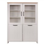 VERNE BITPINA 114.8x37.2x153cm χρώμα Λευκό/Φυσικός Δρυς. TO-VERNEWIT2W2D