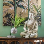 INART ΒΑΖΟ ΚΡΕΜΑΣΤΟ TERRACOTTA/ΜΕΤΑΛΛΙΚΟ ΑΝΤΙΚΕ ΓΚΡΙ 21Χ21Χ42 3-70-507-0328