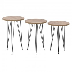 CLICK S/3 ΤΡΑΠΕΖΑΚΙ ΜΕΤΑΛΛΙΚΟ/ΜΕΛΑΜΙΝΗΣ NATURAL/ΜΑΥΡΟ Φ35Χ57 6-50-794-0003