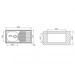 Pyramis Basic ET33 Fork 86x43,5 Ανοξείδωτος Νεροχύτης Αντιστρεφόμενος Σατινέ Ένθετος 100145301