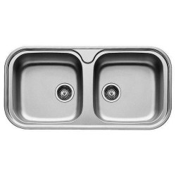 Pyramis Jumbo Twin 96x48 2B Ανοξείδωτος Νεροχύτης Ένθετος Λείος 108718201