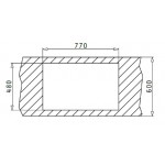 Pyramis Athena 79x50 1B 1D Ανοξείδωτος Νεροχύτης Αντιστρεφόμενος Σαγρέ Ένθετος 100180101