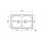 Maidtec Derby 79x50 2B Ανοξείδωτος Νεροχύτης Ένθετος Σατινέ 100185601 Distributed By Pyramis