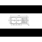 Maidtec Derby 116x50 2Β 1D Ανοξείδωτος Νεροχύτης Ένθετος Λείος 100185801 Distributed By Pyramis