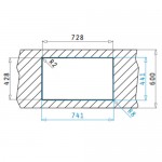 Pyramis Lume 70x40 1B Ανοξείδωτος Νεροχύτης Επίπεδης Εφαρμογής Λείος 101024901