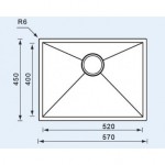 Sanitec Filo Quadra 11908 (52x40) ΣΑΤΙΝΕ ΕΝΘΕΤΟΣ ΝΕΡΟΧΥΤΗΣ