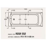 SANITEC ROSA 552 (170X70cm) Μπανιέρα Ακρυλική