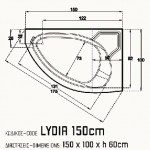 SANITEC LYDIA 569 R/L (150X100cm) ΔΕΞΙΑ Η ΑΡΙΣΤΕΡΗ