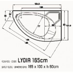 SANITEC LYDIA 568 R/L (165X100cm) ΔΕΞΙΑ Η ΑΡΙΣΤΕΡΗ