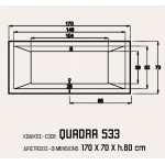 Sanitec Quadra 170x70 Μπανιέρα Ακρυλική 533