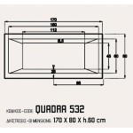 Sanitec Quadra 532 (170x80cm) Μπανιέρα Ακρυλική