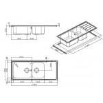 Apell Linear 8516 Ανοξείδωτος Νεροχύτης Αντιστρεφόμενος Ένθετος 116x50 Λείος