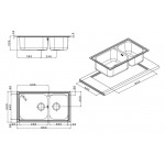 Apell Linear 8520 Ανοξείδωτος Νεροχύτης Ένθετος 86x50 Λείος