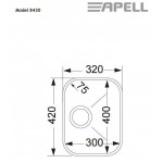 Apell 8430 Ανοξείδωτος Νεροχύτης Υποκαθήμενος 32x42