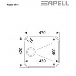 Apell Ferrara 8445 Ανοξείδωτος Νεροχύτης 47x42 Υποκαθήμενος