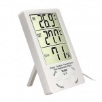 Oem TA298 Ψηφιακό Υγρασιόμετρο με Διπλό Αισθητήρα Θερμοκρασίας, Ρολόι και Ξυπνητήρι