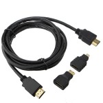 Oem HDMI 3σε1 Καλώδιο HDMI 1.5m με Αντάπτορες MiniHDMI και MicroHDMI