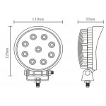 Rolinger VOL-S3027WY Προβολέας στρόγγυλος αυτοκινήτου 27W με 9 LED