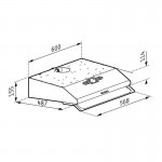 Pyramis Essential 60 Ελεύθερος Απορροφητήρας με 2 Μοτέρ Ιnox