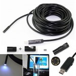 OEM HTV-E0707M Ενδοσκοπική κάμερα USB 7mm, αδιάβροχη IP67 με 6 LED στην κάμερα με μήκος καλωδίου 5 μ