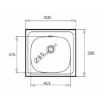 Maidtec Inset 50X50 1B Ανοξείδωτος Νεροχύτης 101036301 Distributed By Pyramis