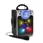 Akai CEU7300-BT Φορητό ηχείο Bluetooth karaoke με LED, μικρόφωνο, FM, USB, micro-SD και Aux-In