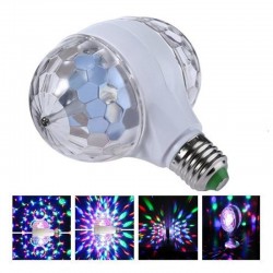 GLISTENY E27 B22 3W Double-headed LED Ball Stage RGB Light Rotating Lamp KTV Party E27