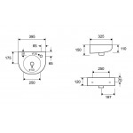 Karag LT 5060 Κρεμαστός Νιπτήρας 39.5x32.5cm