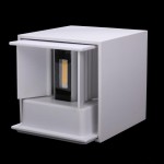 Lediary Cube LE-101 Φωτιστικό Τοίχου Απλίκα 6W Αλουμίνιο Τετράγωνο IP65 λευκό