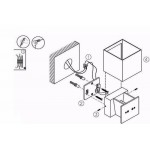 Lediary Cube LE-101 Φωτιστικό Τοίχου Απλίκα 6W Αλουμίνιο Τετράγωνο IP65 λευκό