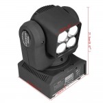 Mini LED Matrix zoom light ΦΩΤΟΡΥΘΜΙΚΟ RGBW  ΚΙΝΟΥΜΕΝΗ ΚΕΦΑΛΗ