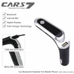 CARS7 Πομπός Αυτοκινήτου Για Μετάδοση Μουσικής Με κάρτα microSD Bluetooth Και Φορτιστής -