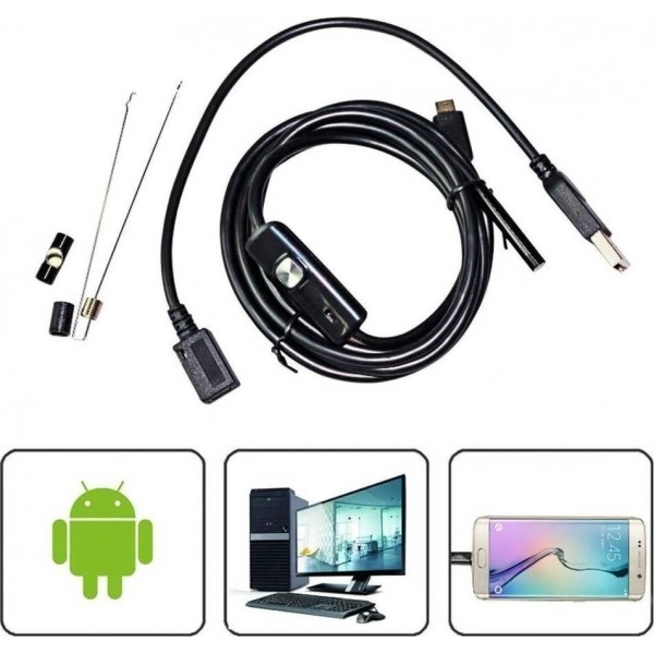 Usb Αδιάβροχη Κάμερα Ενδοσκόπιο OTG Για Κινητά Android 2m AN97